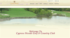 Desktop Screenshot of cypresswoodsgolf.com