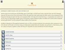 Tablet Screenshot of cypresswoodsgolf.com